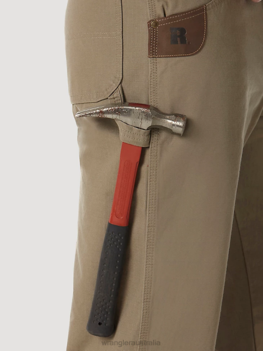 RIGGS Workwear Carpenter Pant Men Wrangler RHXV266 Clothing Bark (3W020BR)