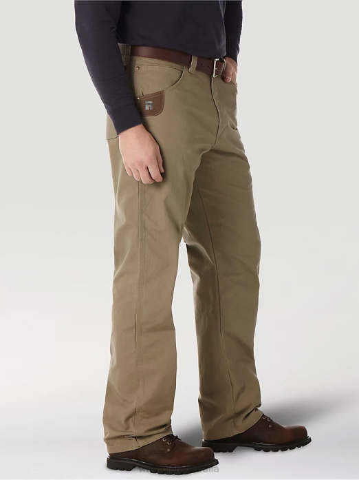 RIGGS Workwear Carpenter Pant Men Wrangler RHXV266 Clothing Bark (3W020BR)