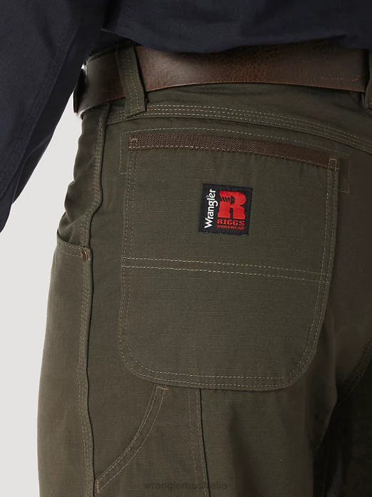RIGGS Workwear Carpenter Pant Men Wrangler RHXV267 Clothing Loden (3W020LD)