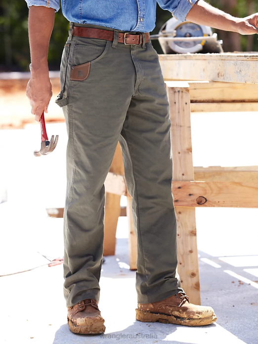 RIGGS Workwear Carpenter Pant Men Wrangler RHXV267 Clothing Loden (3W020LD)