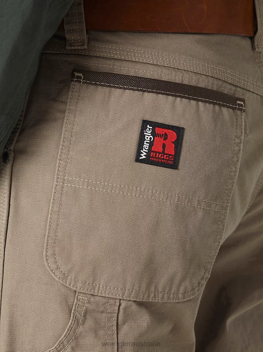 RIGGS Workwear Carpenter Pant Men Wrangler RHXV268 Clothing Dark Khaki (3W020DK)