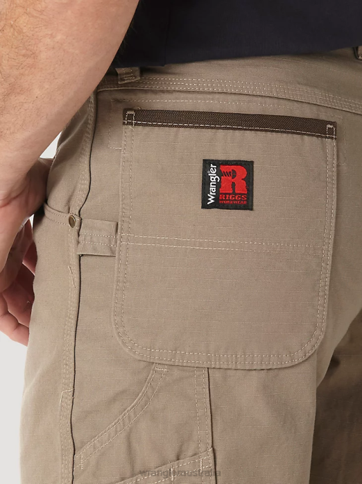 RIGGS Workwear Carpenter Short Men Wrangler RHXV544 Clothing Dark Khaki (3W320DK)