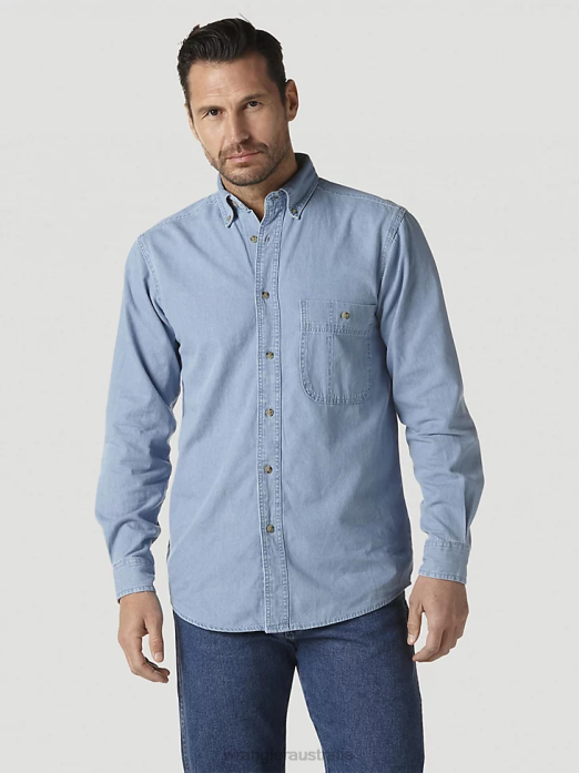 RIGGS Workwear FR Flame Resistant Work Shirt Men Wrangler RHXV404 Clothing Slate Grey (FR3W5GY)