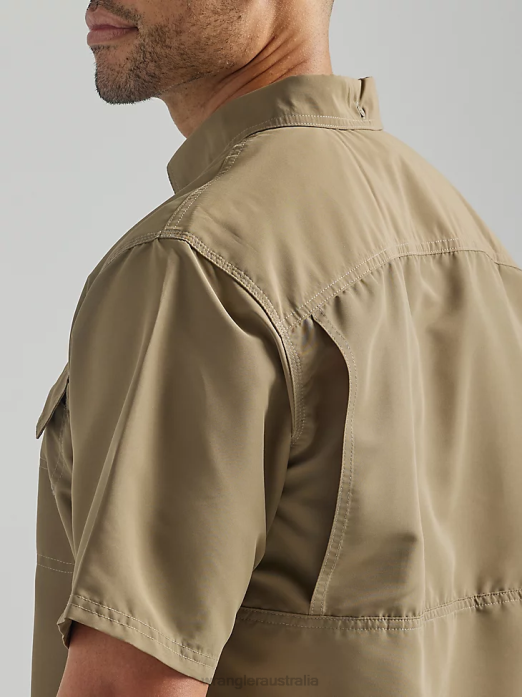 RIGGS Workwear Lightweight Work Shirt Men Wrangler RHXV348 Clothing Dark Khaki (112325420)