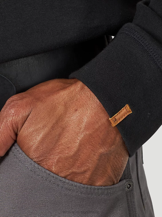 RIGGS Workwear Long Sleeve 1 Pocket Performance T-Shirt Men Wrangler RHXV284 Clothing Black (3W702BK)