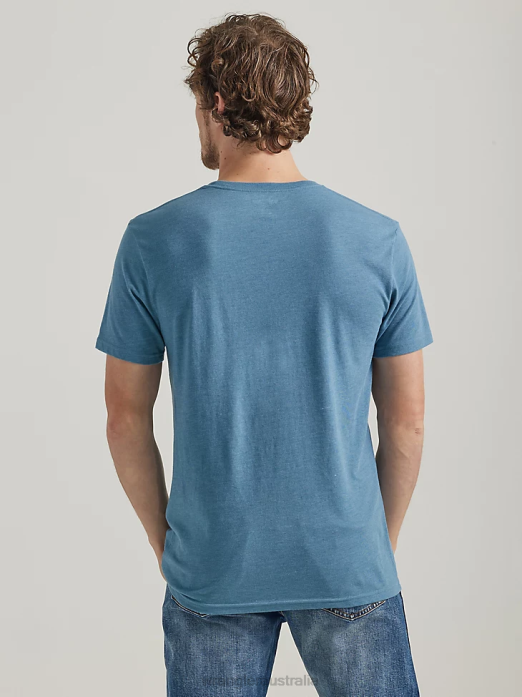 RIGGS Workwear Long Sleeve Pocket T-Shirt Men Wrangler RHXV274 Clothing Burgundy (3W710BG)