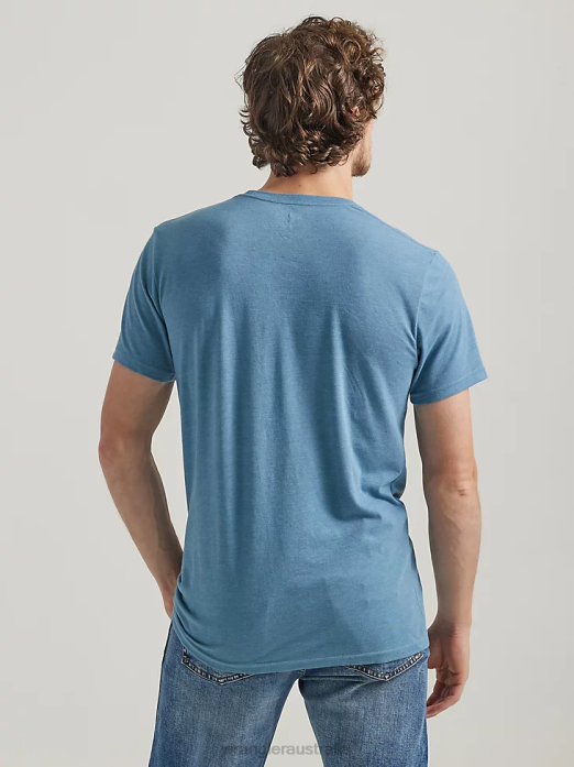 RIGGS Workwear Long Sleeve Pocket T-Shirt Men Wrangler RHXV274 Clothing Burgundy (3W710BG)