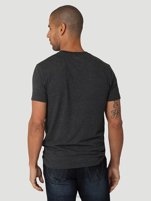 RIGGS Workwear Long Sleeve Pocket T-Shirt Men Wrangler RHXV274 Clothing Burgundy (3W710BG)