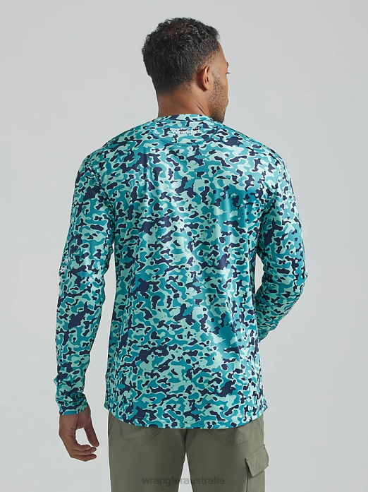 RIGGS Workwear Long Sleeve Pocket T-Shirt Men Wrangler RHXV274 Clothing Burgundy (3W710BG)