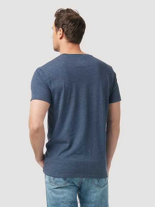 RIGGS Workwear Long Sleeve Pocket T-Shirt Men Wrangler RHXV274 Clothing Burgundy (3W710BG)