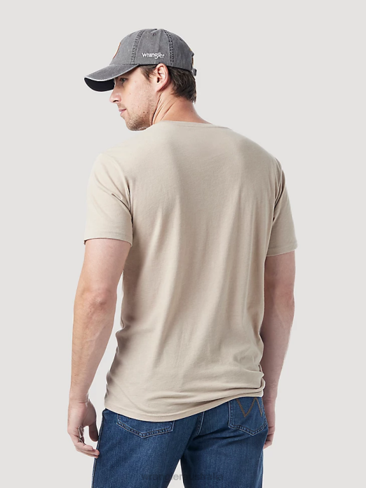 RIGGS Workwear Long Sleeve Pocket T-Shirt Men Wrangler RHXV274 Clothing Burgundy (3W710BG)