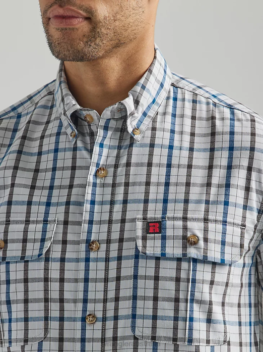 RIGGS Workwear Plaid Work Shirt Men Wrangler RHXV672 Clothing Downpour (112325152)