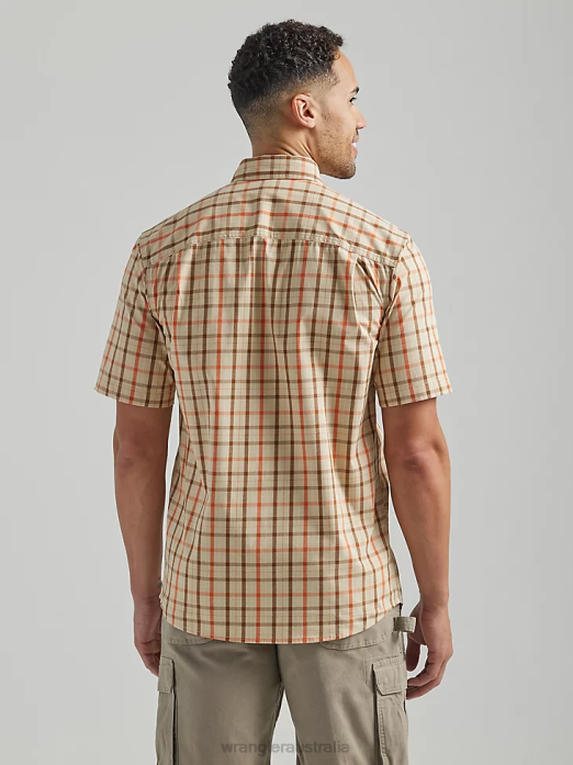 RIGGS Workwear Plaid Work Shirt Men Wrangler RHXV673 Clothing Khaki Yellow (112325418)