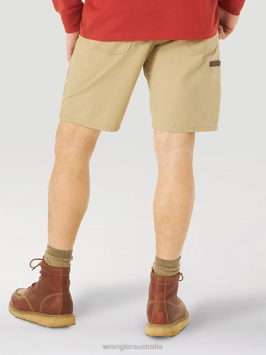 RIGGS Workwear Regular Fit Work Short Men Wrangler RHXV663 Clothing Golden Khaki (3W341GK)