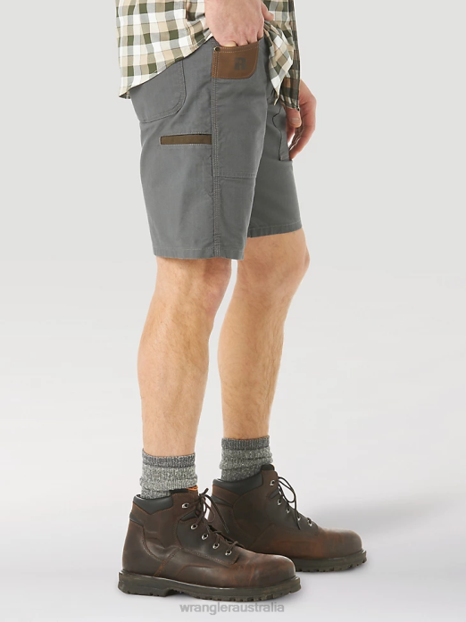 RIGGS Workwear Regular Fit Work Short Men Wrangler RHXV664 Clothing Grey (3W341GY)