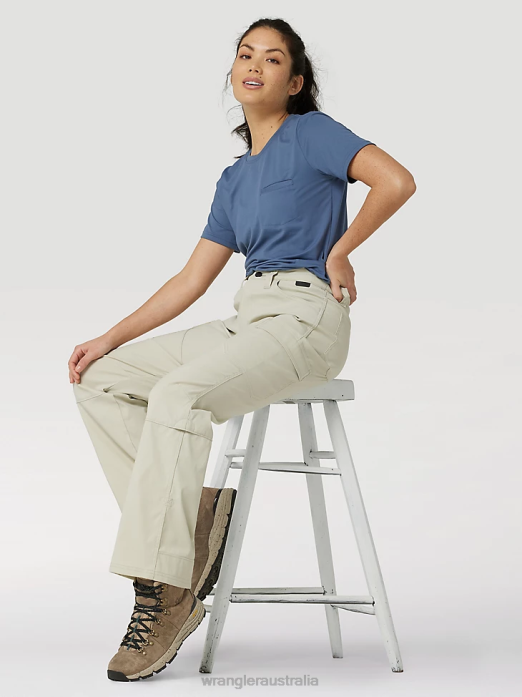 RIGGS Workwear Ripstop Ranger Cargo Pant Women Wrangler RHXV820 Clothing Golden Khaki (3WF60GK)