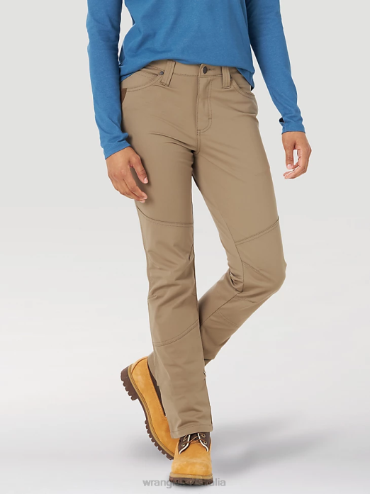 RIGGS Workwear Ripstop Ranger Cargo Pant Women Wrangler RHXV820 Clothing Golden Khaki (3WF60GK)