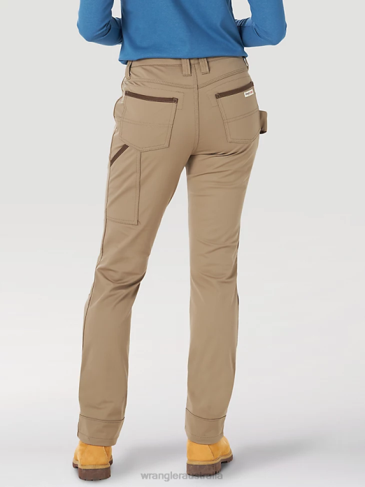 RIGGS Workwear Ripstop Ranger Cargo Pant Women Wrangler RHXV820 Clothing Golden Khaki (3WF60GK)