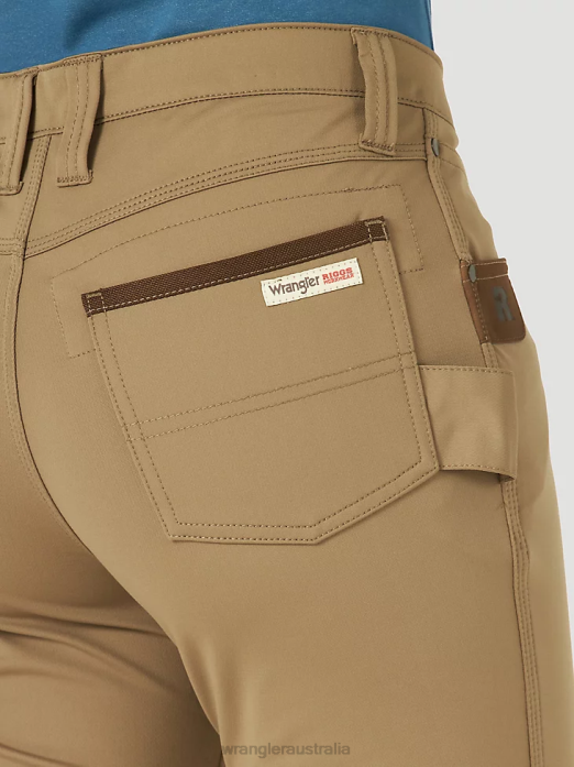 RIGGS Workwear Ripstop Ranger Cargo Pant Women Wrangler RHXV820 Clothing Golden Khaki (3WF60GK)
