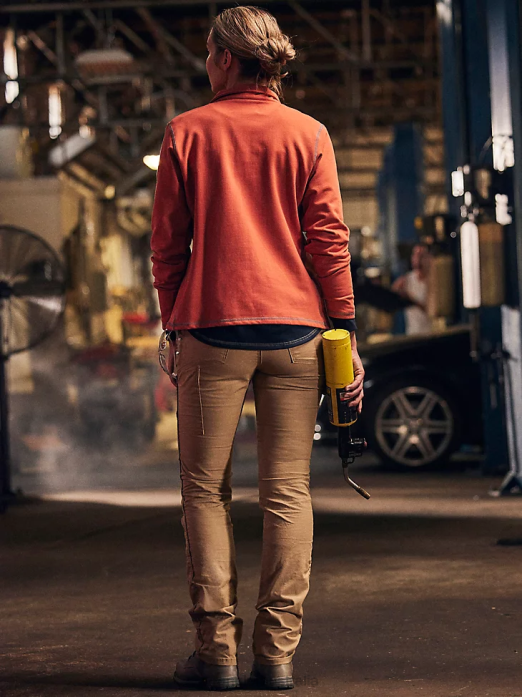 RIGGS Workwear Ripstop Ranger Cargo Pant Women Wrangler RHXV820 Clothing Golden Khaki (3WF60GK)