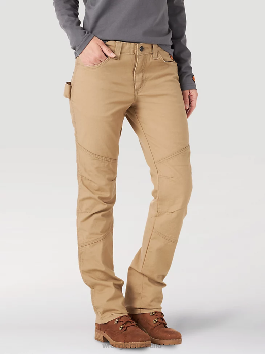 RIGGS Workwear Ripstop Ranger Cargo Pant Women Wrangler RHXV820 Clothing Golden Khaki (3WF60GK)