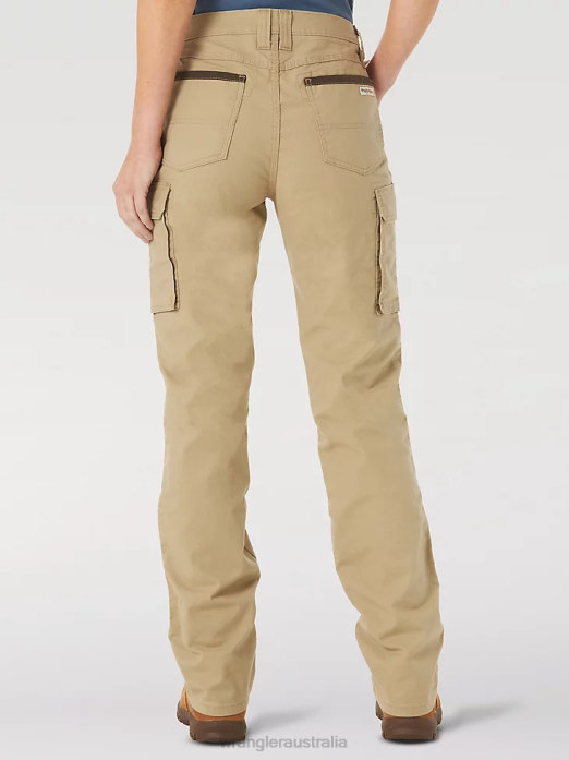 RIGGS Workwear Ripstop Ranger Cargo Pant Women Wrangler RHXV820 Clothing Golden Khaki (3WF60GK)