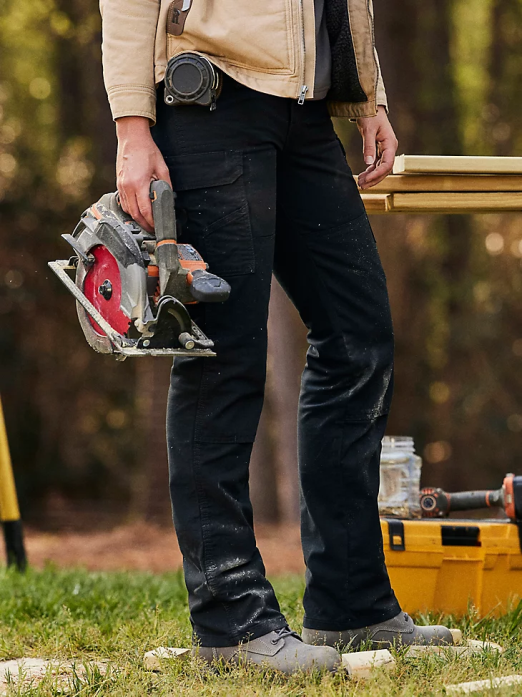 RIGGS Workwear Ripstop Ranger Cargo Pant Women Wrangler RHXV821 Clothing Black (3WF60BK)