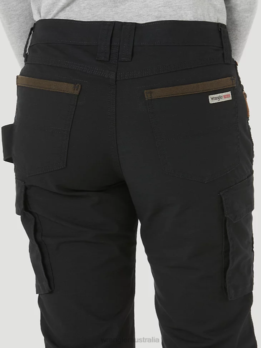 RIGGS Workwear Ripstop Ranger Cargo Pant Women Wrangler RHXV821 Clothing Black (3WF60BK)