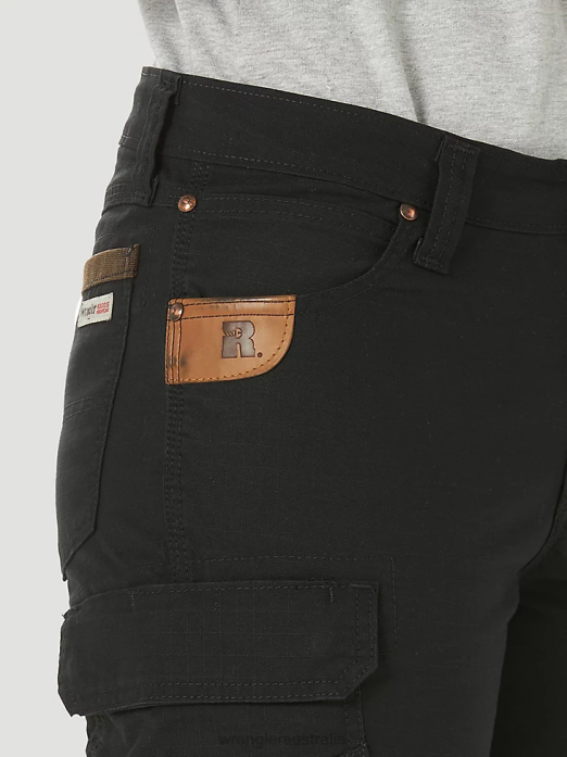 RIGGS Workwear Ripstop Ranger Cargo Pant Women Wrangler RHXV821 Clothing Black (3WF60BK)
