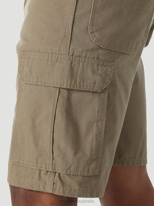 RIGGS Workwear Ripstop Ranger Cargo Short Men Wrangler RHXV522 Clothing Bark (3W360BR)
