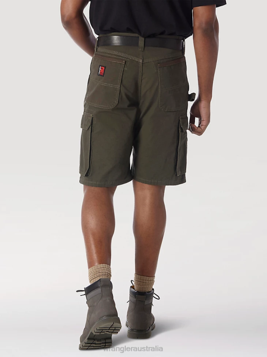 RIGGS Workwear Ripstop Ranger Cargo Short Men Wrangler RHXV524 Clothing Loden (3W360LD)