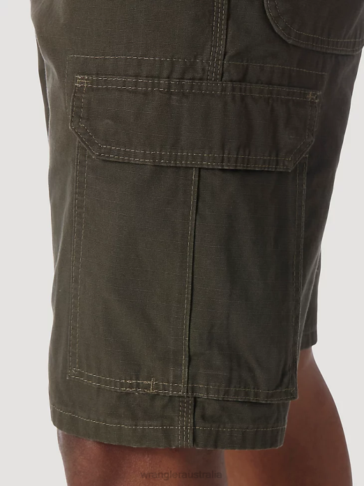 RIGGS Workwear Ripstop Ranger Cargo Short Men Wrangler RHXV524 Clothing Loden (3W360LD)