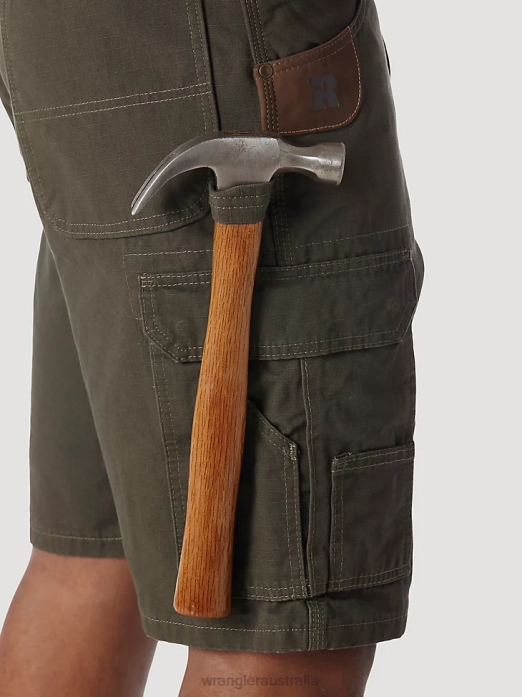 RIGGS Workwear Ripstop Ranger Cargo Short Men Wrangler RHXV524 Clothing Loden (3W360LD)