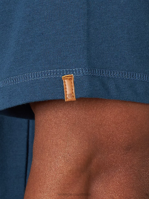 RIGGS Workwear Short Sleeve 1 Pocket Performance T-Shirt Men Wrangler RHXV280 Clothing Oxford Blue (3W701OB)