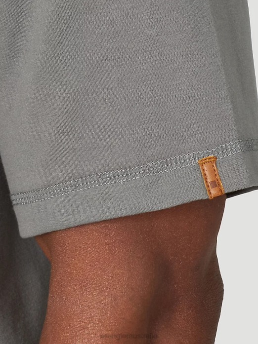 RIGGS Workwear Short Sleeve 1 Pocket Performance T-Shirt Men Wrangler RHXV281 Clothing Nickel (3W701NK)