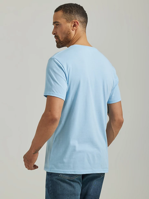 RIGGS Workwear Short Sleeve Henley Men Wrangler RHXV271 Clothing Ash Heather (3W760AH)