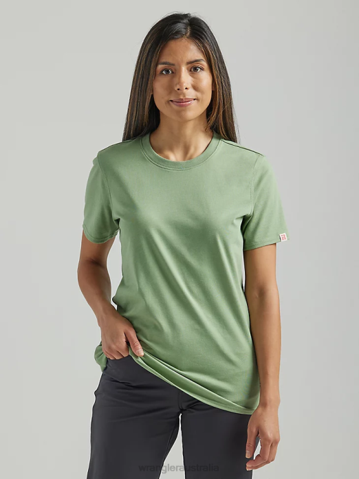 RIGGS Workwear Short Sleeve Performance T-Shirt Women Wrangler RHXV878 Clothing Loden Frost (112325412)