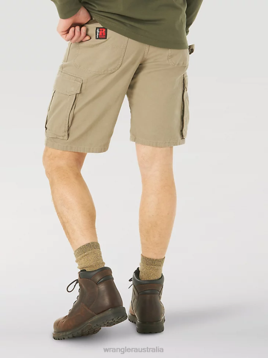 RIGGS Workwear Stretch Ranger Cargo Short Men Wrangler RHXV536 Clothing Dark Khaki (3W362DK)