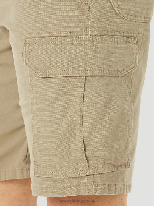 RIGGS Workwear Stretch Ranger Cargo Short Men Wrangler RHXV536 Clothing Dark Khaki (3W362DK)