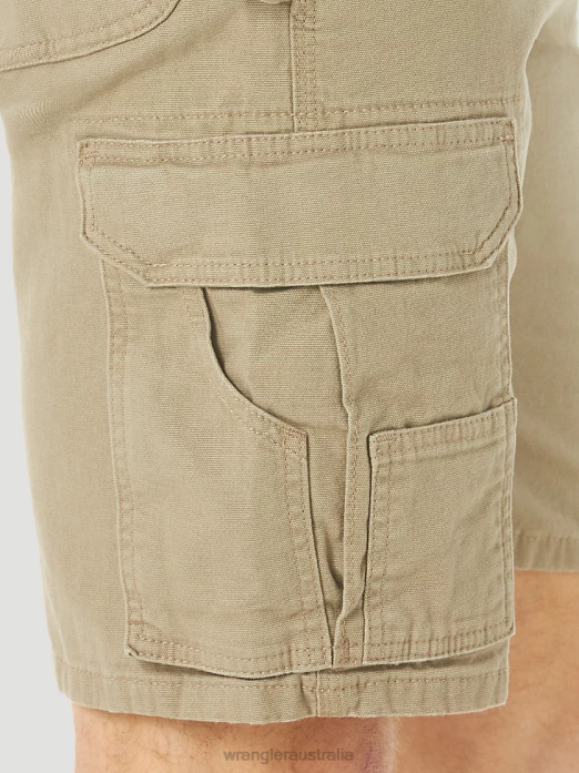 RIGGS Workwear Stretch Ranger Cargo Short Men Wrangler RHXV536 Clothing Dark Khaki (3W362DK)