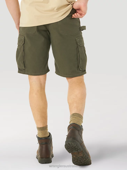 RIGGS Workwear Stretch Ranger Cargo Short Men Wrangler RHXV537 Clothing Loden (3W362LD)