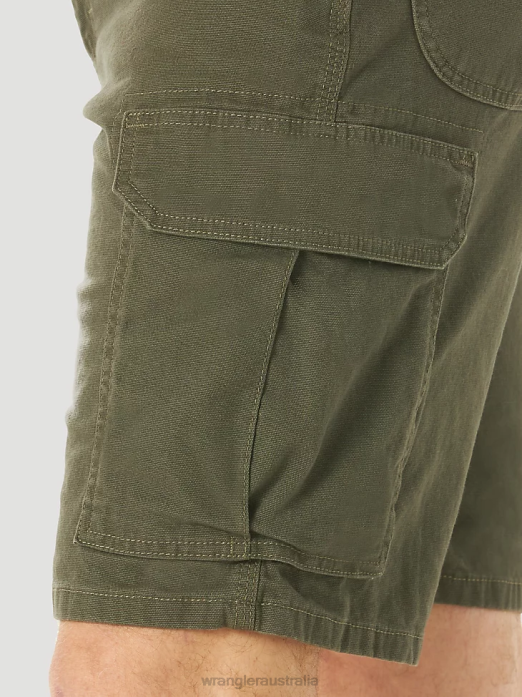 RIGGS Workwear Stretch Ranger Cargo Short Men Wrangler RHXV537 Clothing Loden (3W362LD)