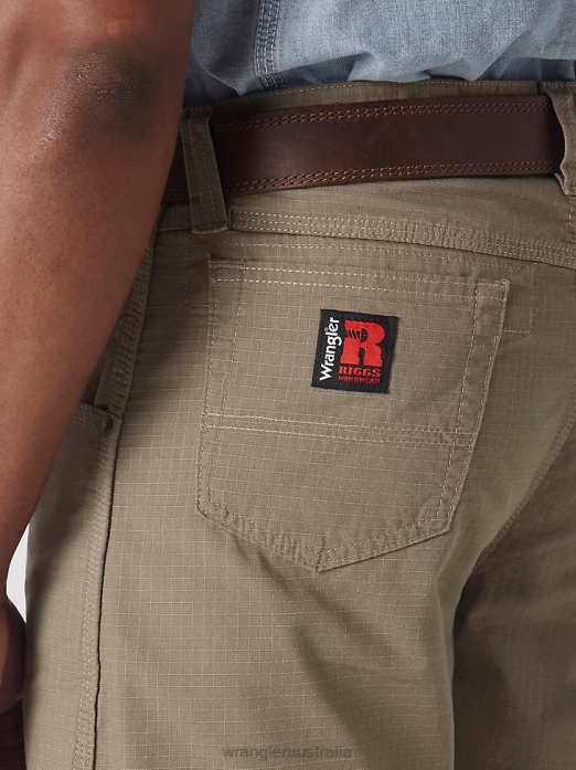 RIGGS Workwear Technician Short Men Wrangler RHXV592 Clothing Dark Khaki (3W345DK)