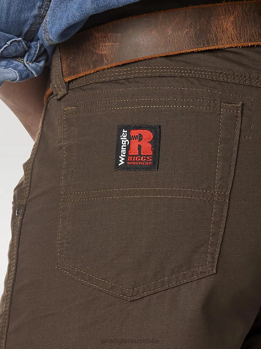 RIGGS Workwear Technician Short Men Wrangler RHXV593 Clothing Dark Brown (3W345DB)