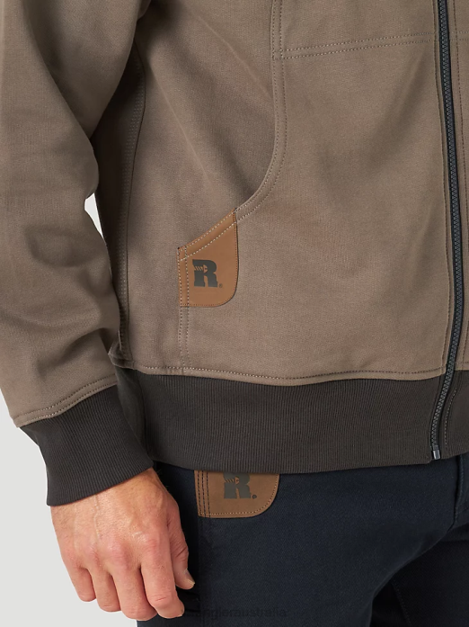 RIGGS Workwear Tough Layers Full Zip Work Hoodie Men Wrangler RHXV508 Clothing Granite Grey (3W196GY)