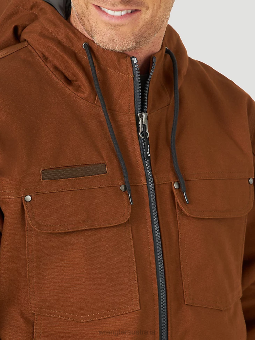 RIGGS Workwear Tough Layers Insulated Canvas Work Jacket Men Wrangler RHXV659 Clothing Toffee (3W193BN)