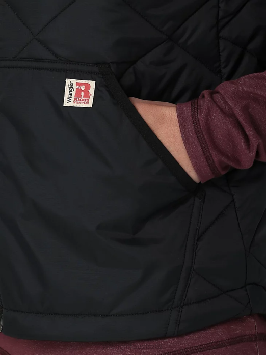 RIGGS Workwear Work Jacket Women Wrangler RHXV867 Clothing Black (3WF18BK)