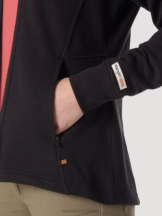RIGGS Workwear Work Jacket Women Wrangler RHXV867 Clothing Black (3WF18BK)