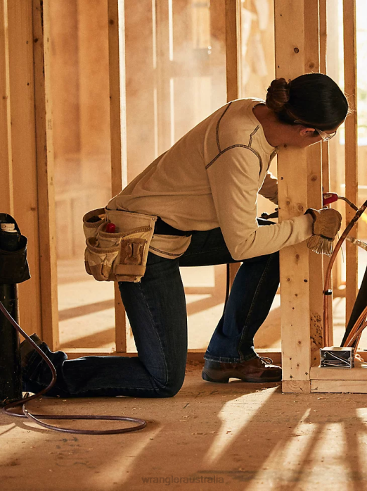 Retro Flame Resistant Mae Bootcut Work Jean Women Wrangler RHXV803 Clothing Bakersville (FRAC9BF)