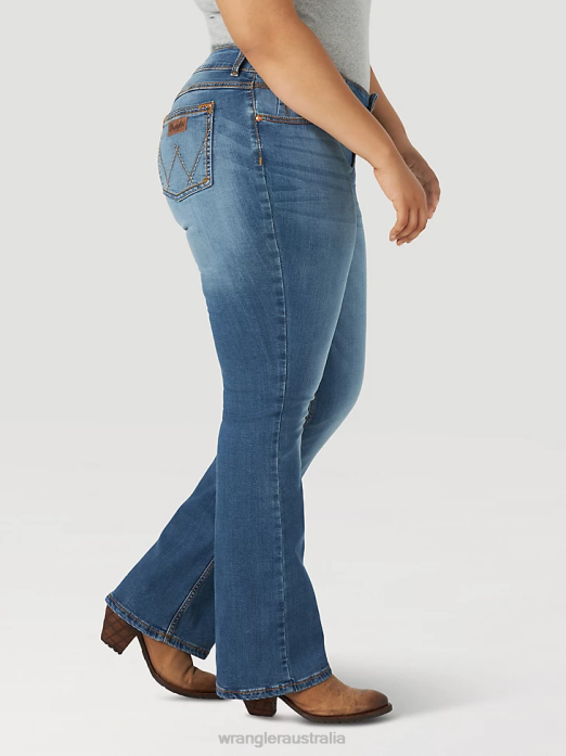 Retro Mae Jean (Plus) Women Wrangler RHXV802 Clothing KM Wash (09PWZKM)